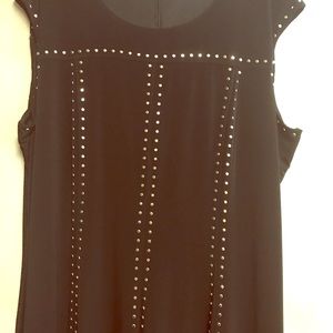Calvin Klein lined black dress with embellishment